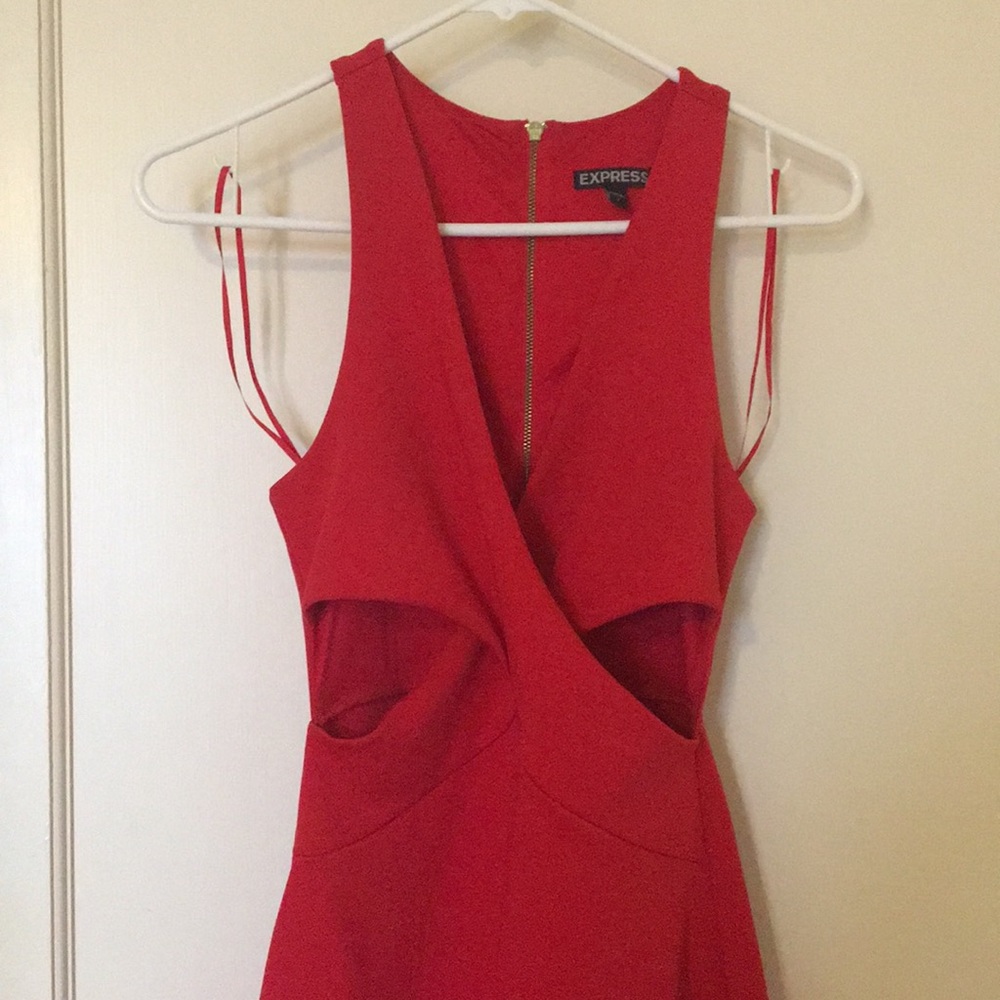 Express Red Cutout Dress